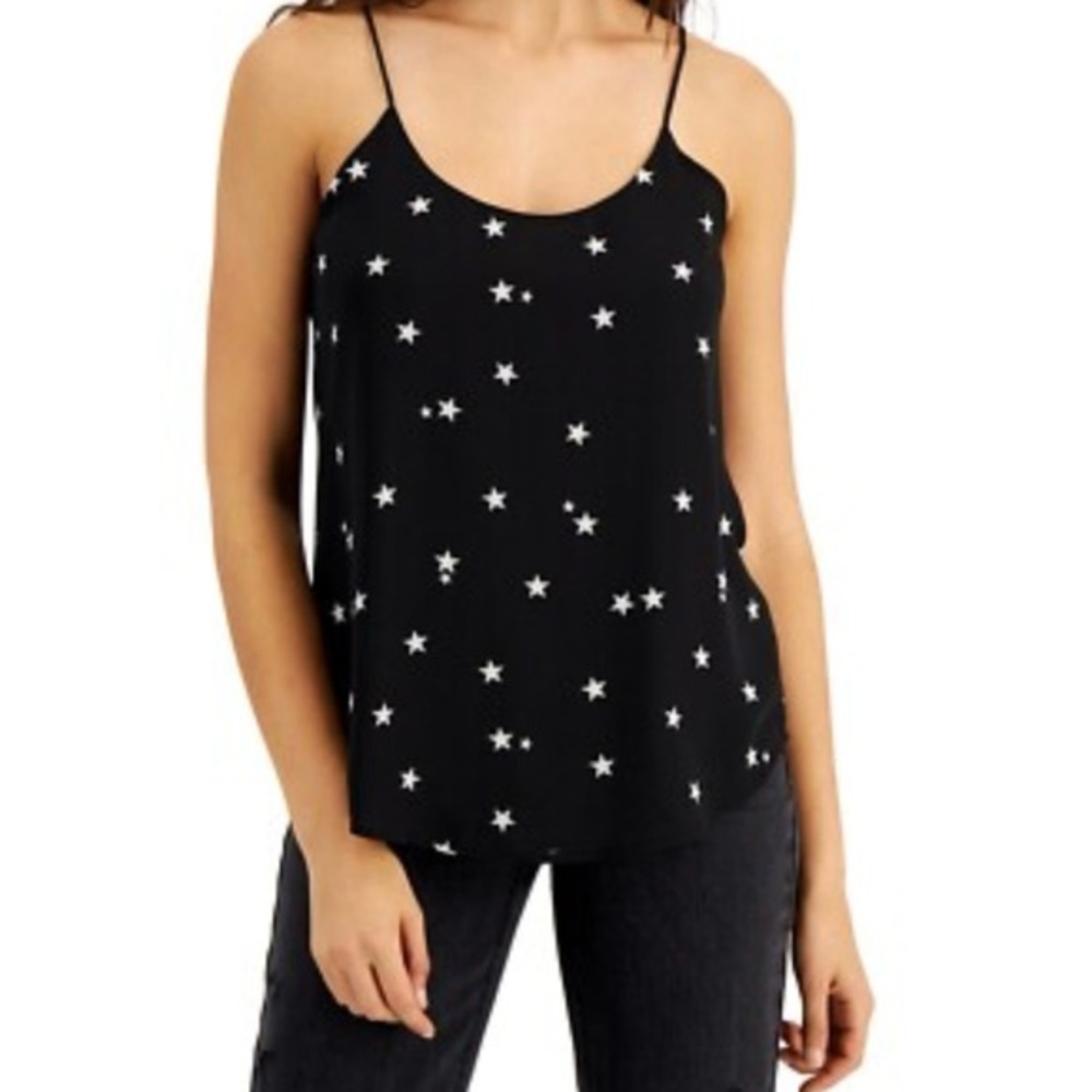 Bar III Knock-Out Camisole Black Star XS spaghetti strap pullover celestial